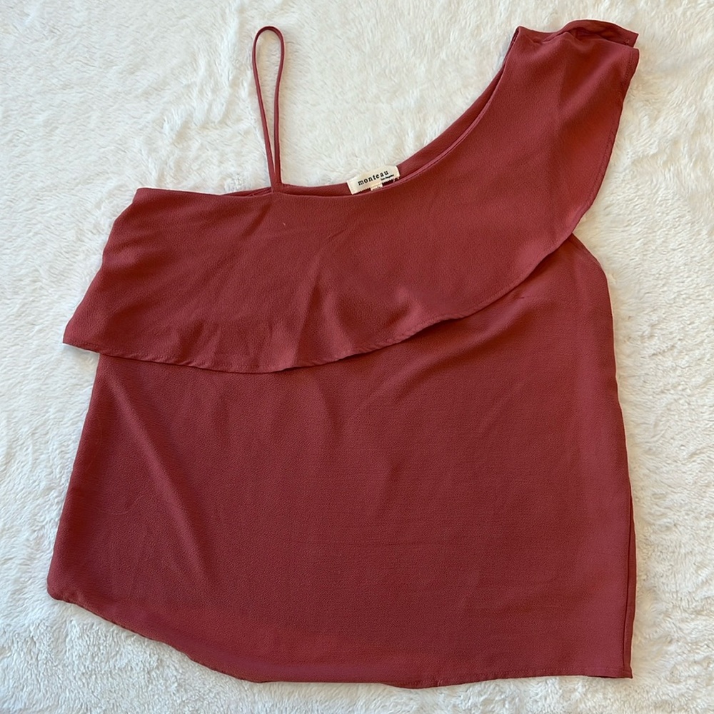 Monteau blush pink off shoulder super cute top
